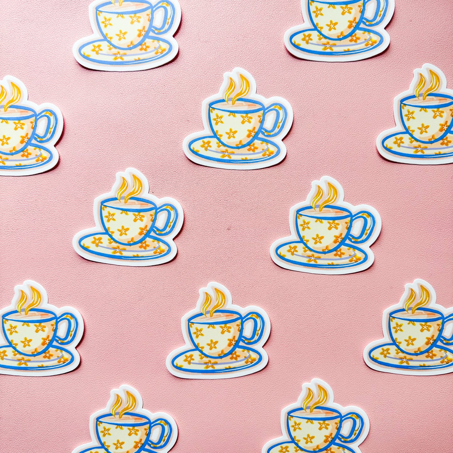 Cozy Teacup Vinyl Sticker