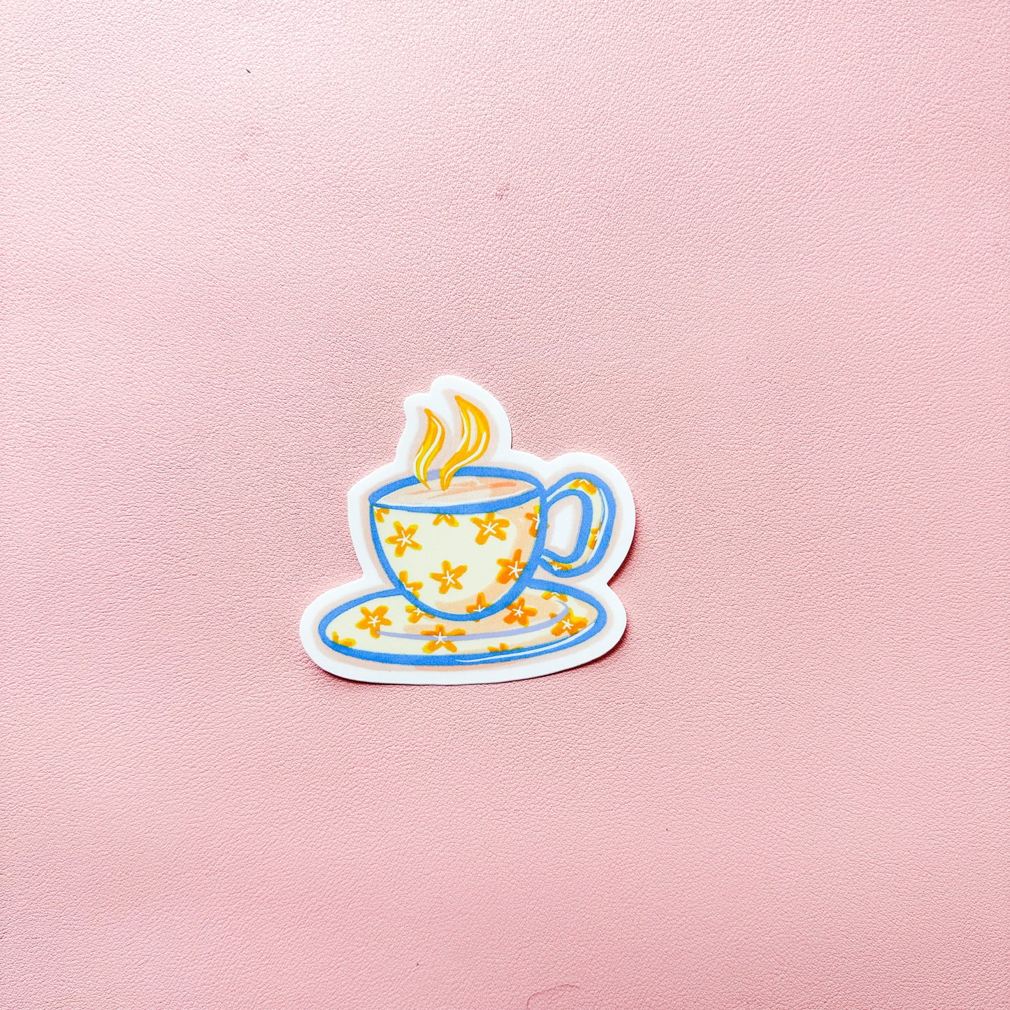 Cozy Teacup Vinyl Sticker