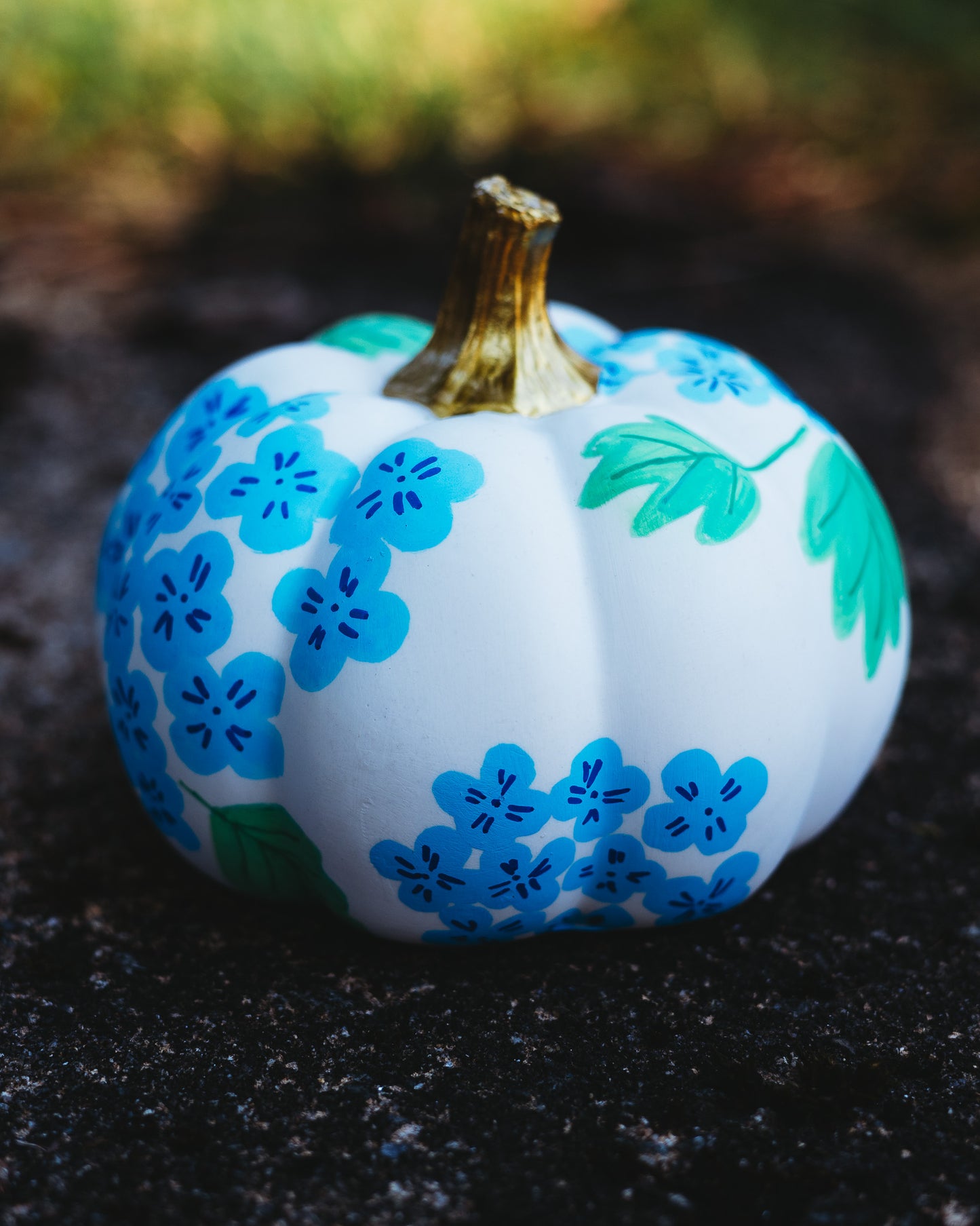Blue Hydrangea Medium Pumpkin