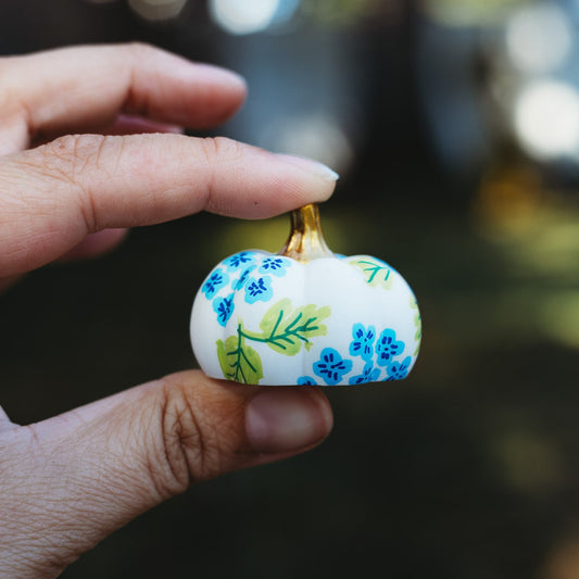Blue Hydrangea Mini Pumpkin