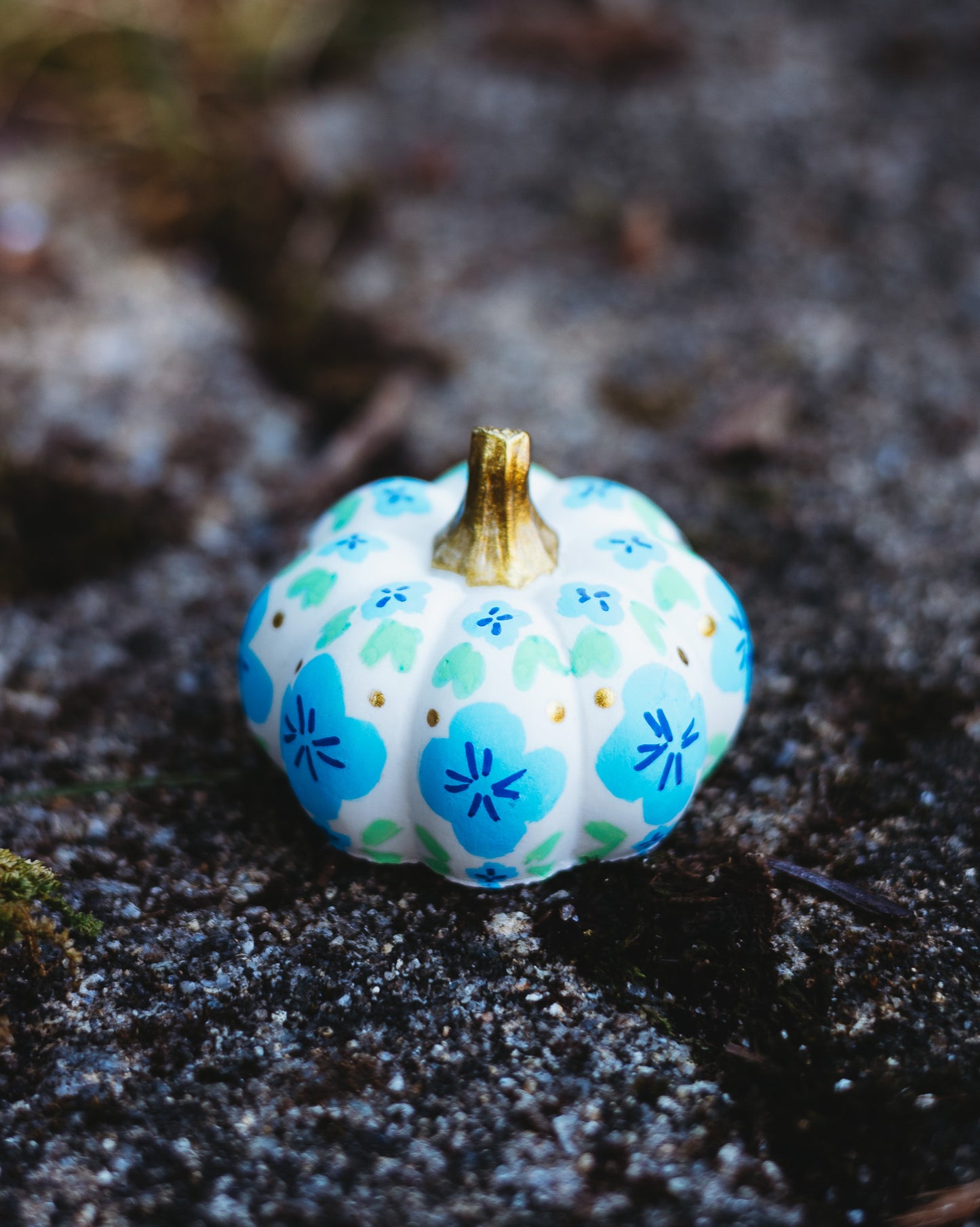Blue Hydrangea Mini Pumpkin