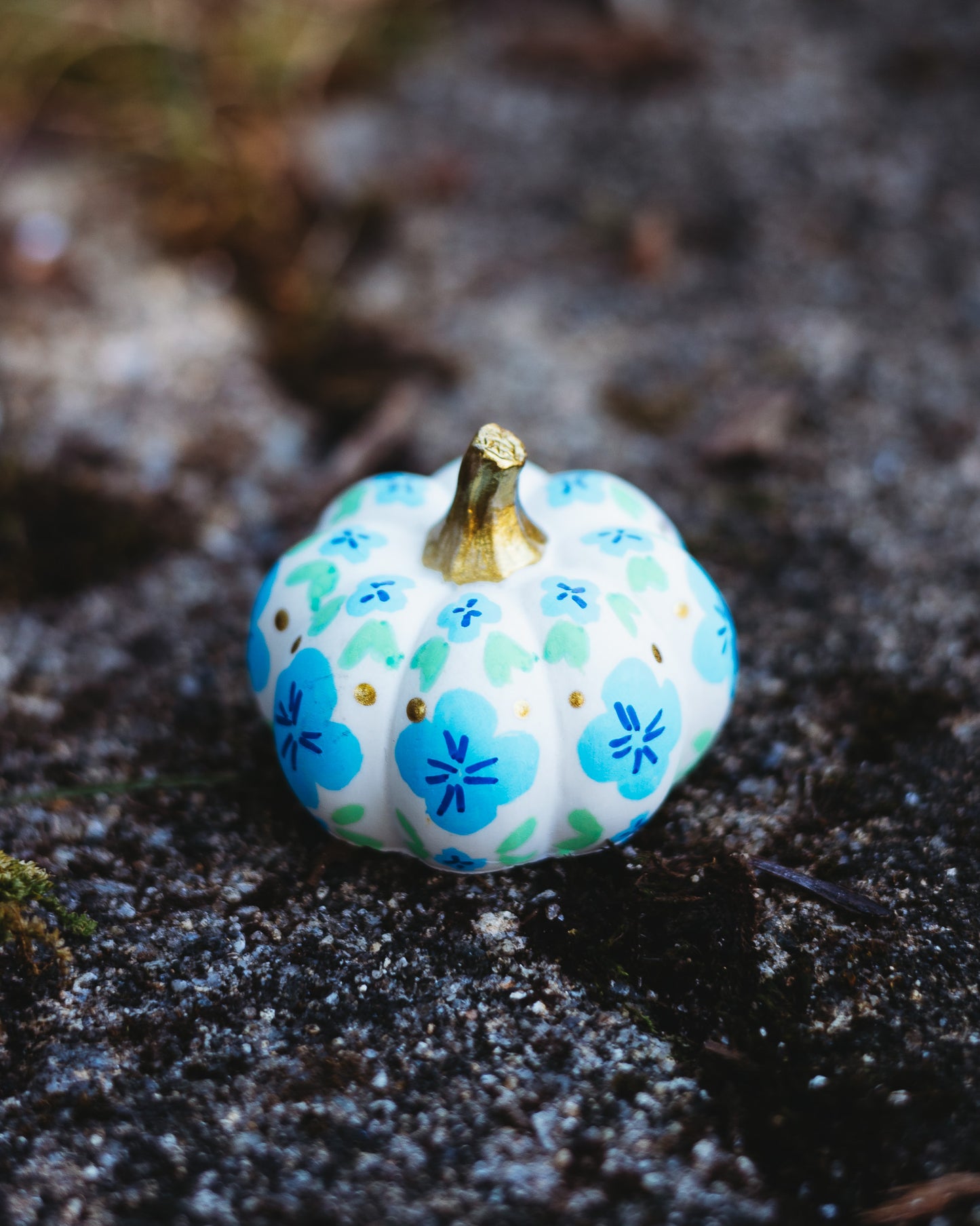 Blue Hydrangea Mini Pumpkin