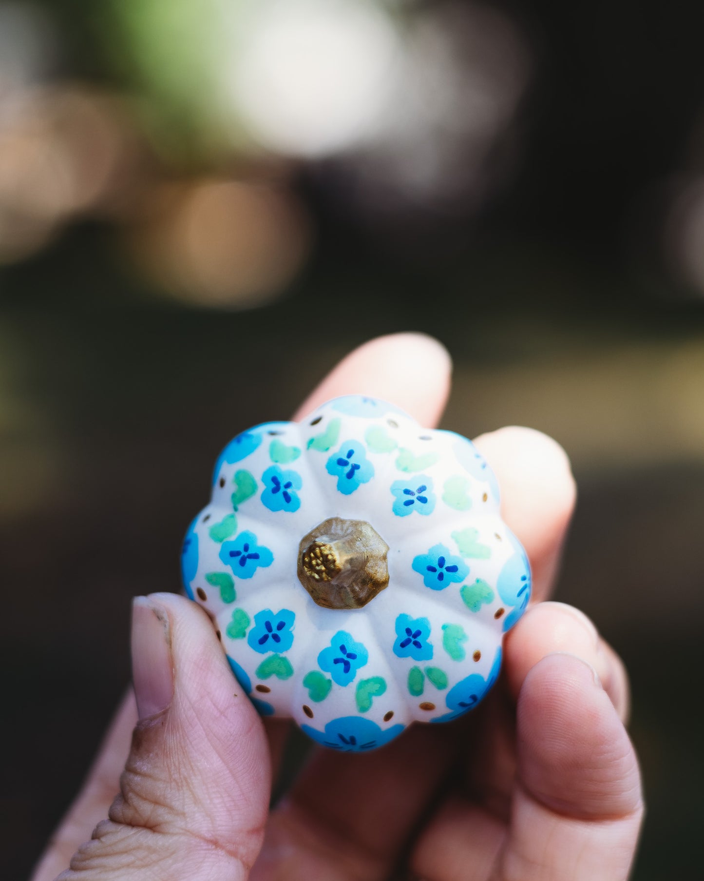 Blue Hydrangea Mini Pumpkin