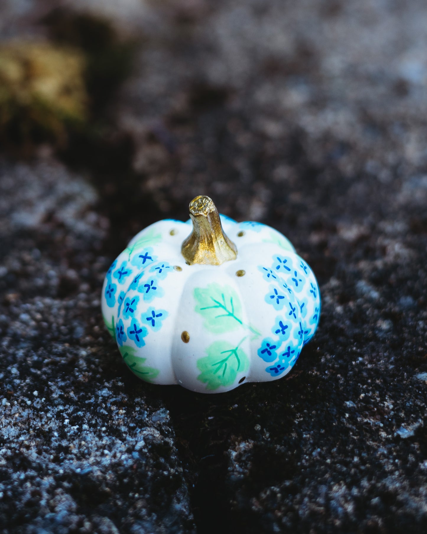 Blue Hydrangea Mini Pumpkin