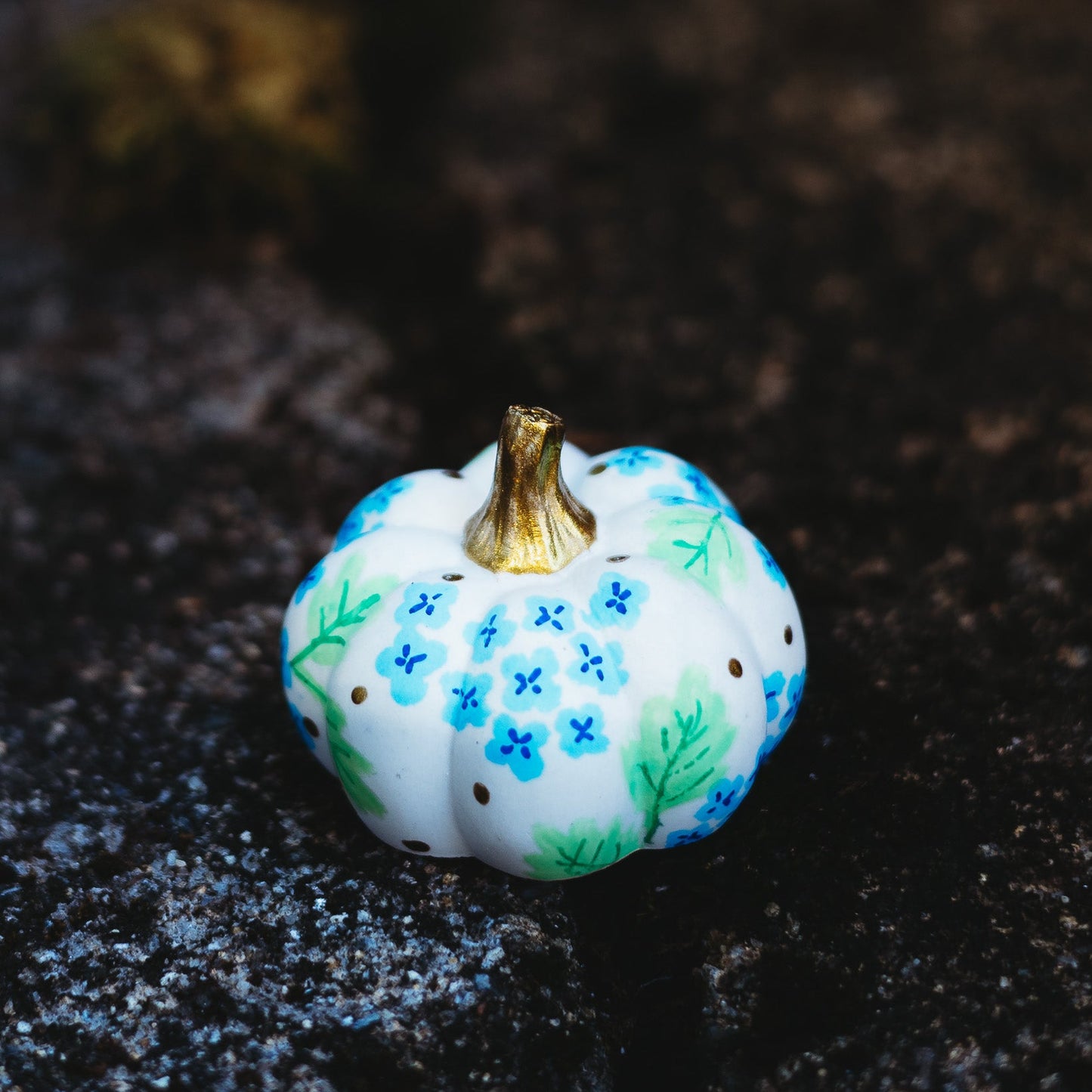Blue Hydrangea Mini Pumpkin