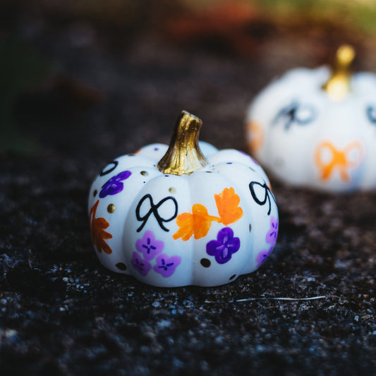 Boo Bow Mini Pumpkin