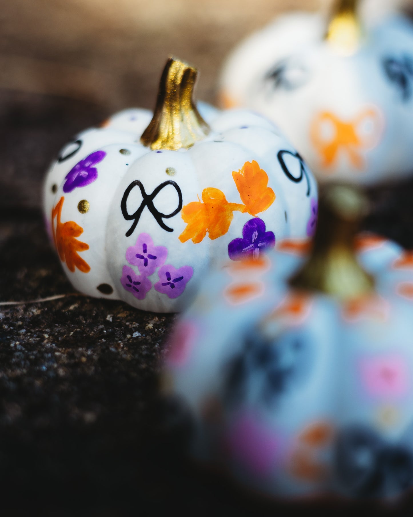 Boo Bow Mini Pumpkin