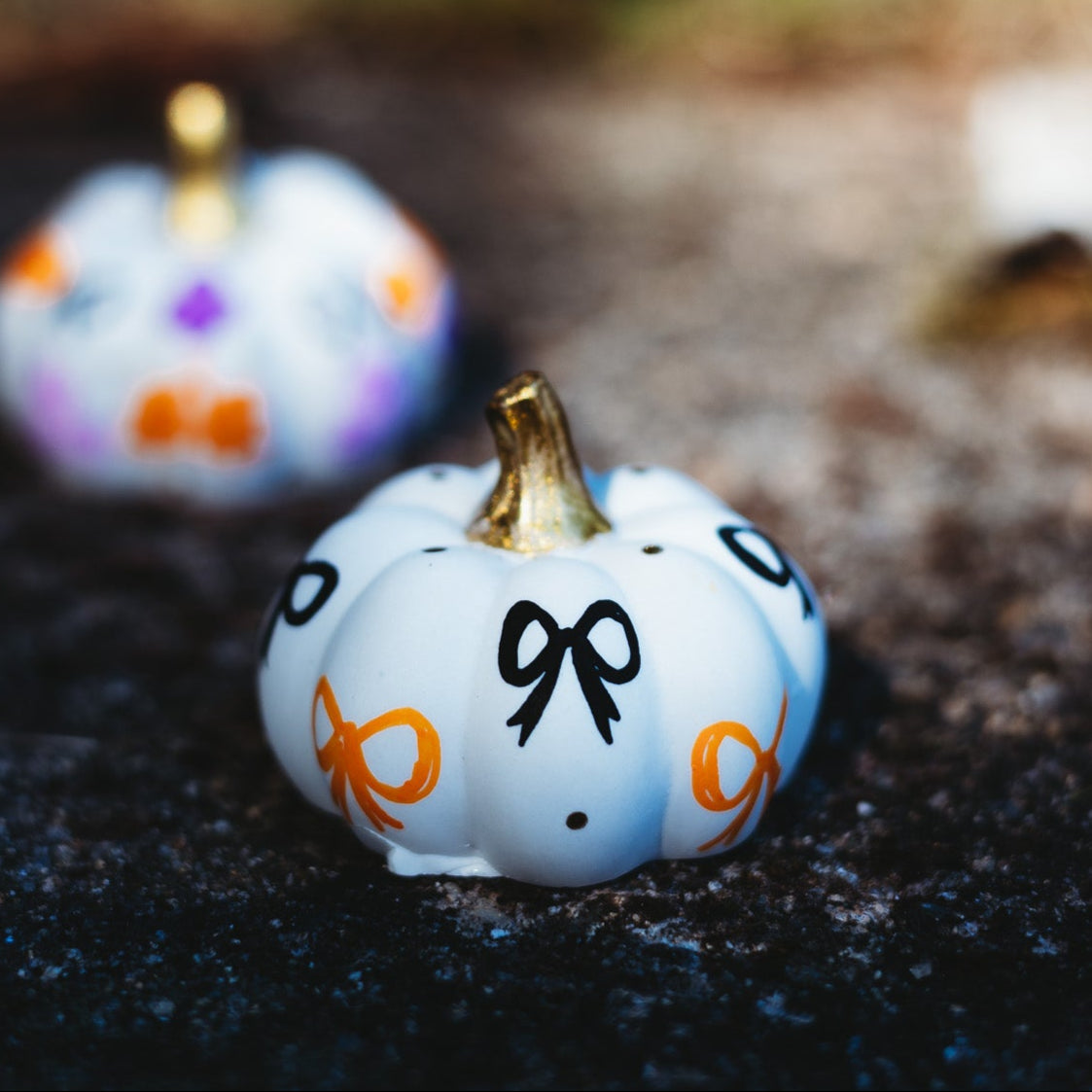 Boo Bow Mini Pumpkin