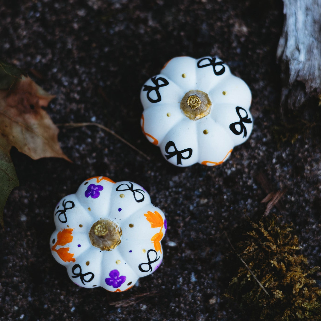 Boo Bow Mini Pumpkin