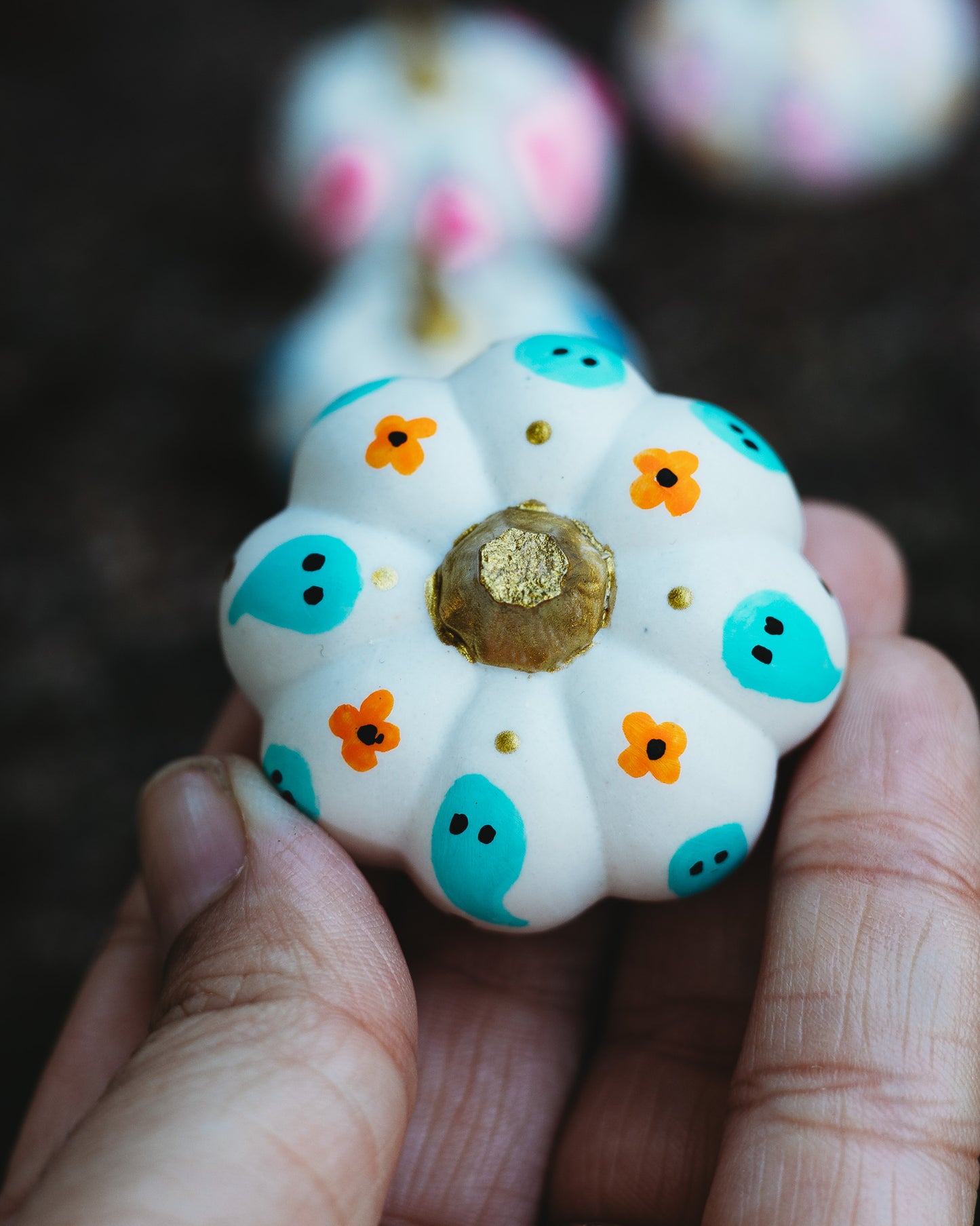 Aqua Ghost Mini Pumpkin
