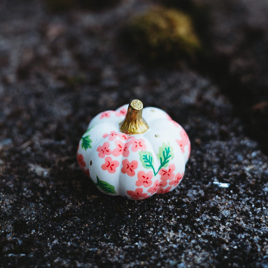 Peach Hydrangea Mini Pumpkin