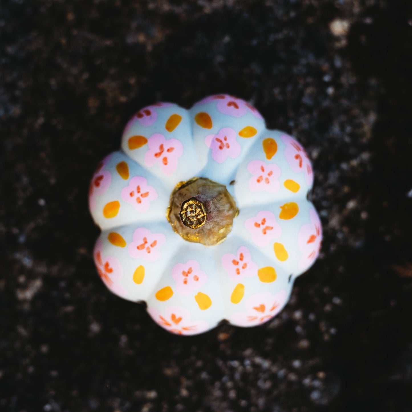 Pink Hydrangea Mini Pumpkin