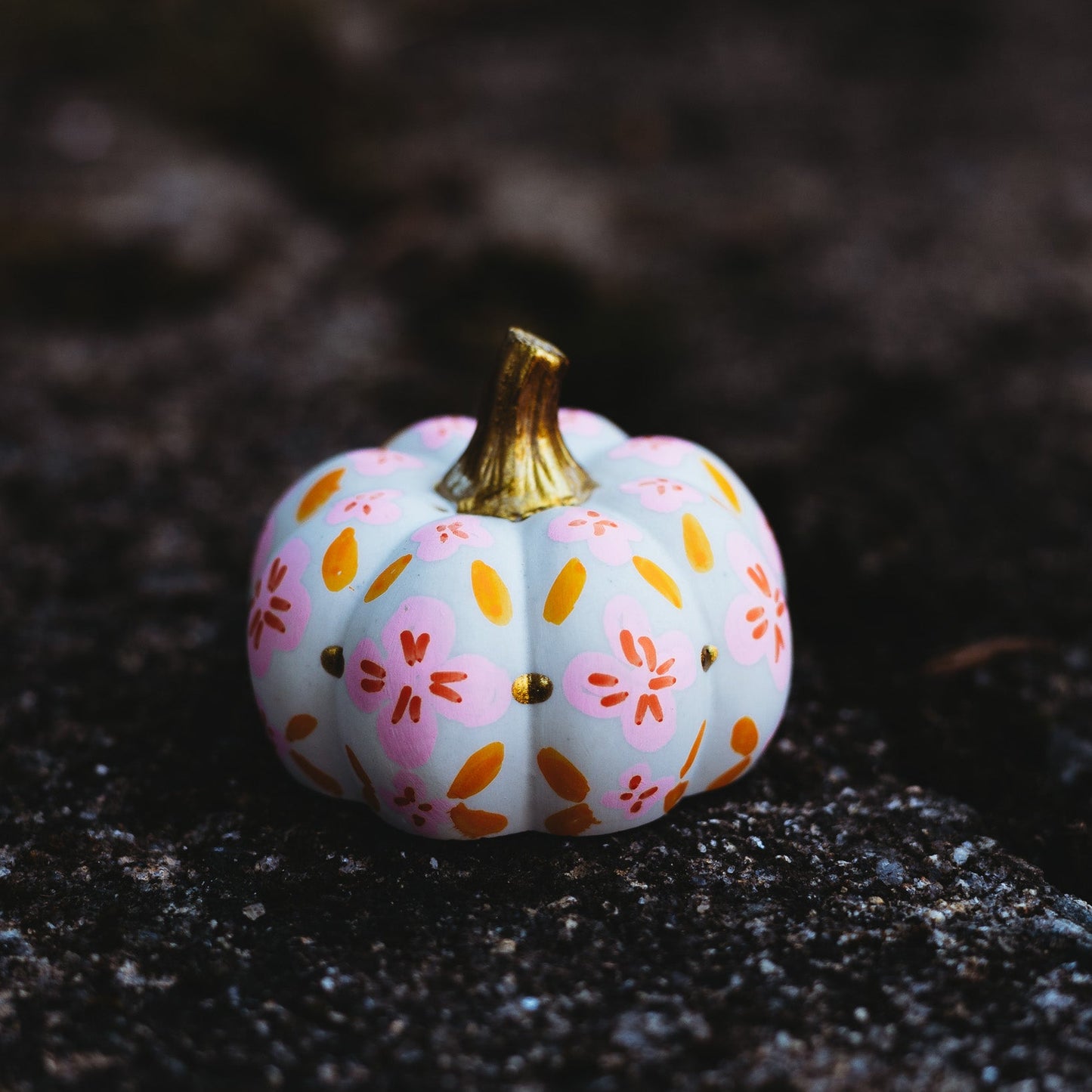 Pink Hydrangea Mini Pumpkin