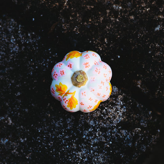 Pink Hydrangea Mini Pumpkin
