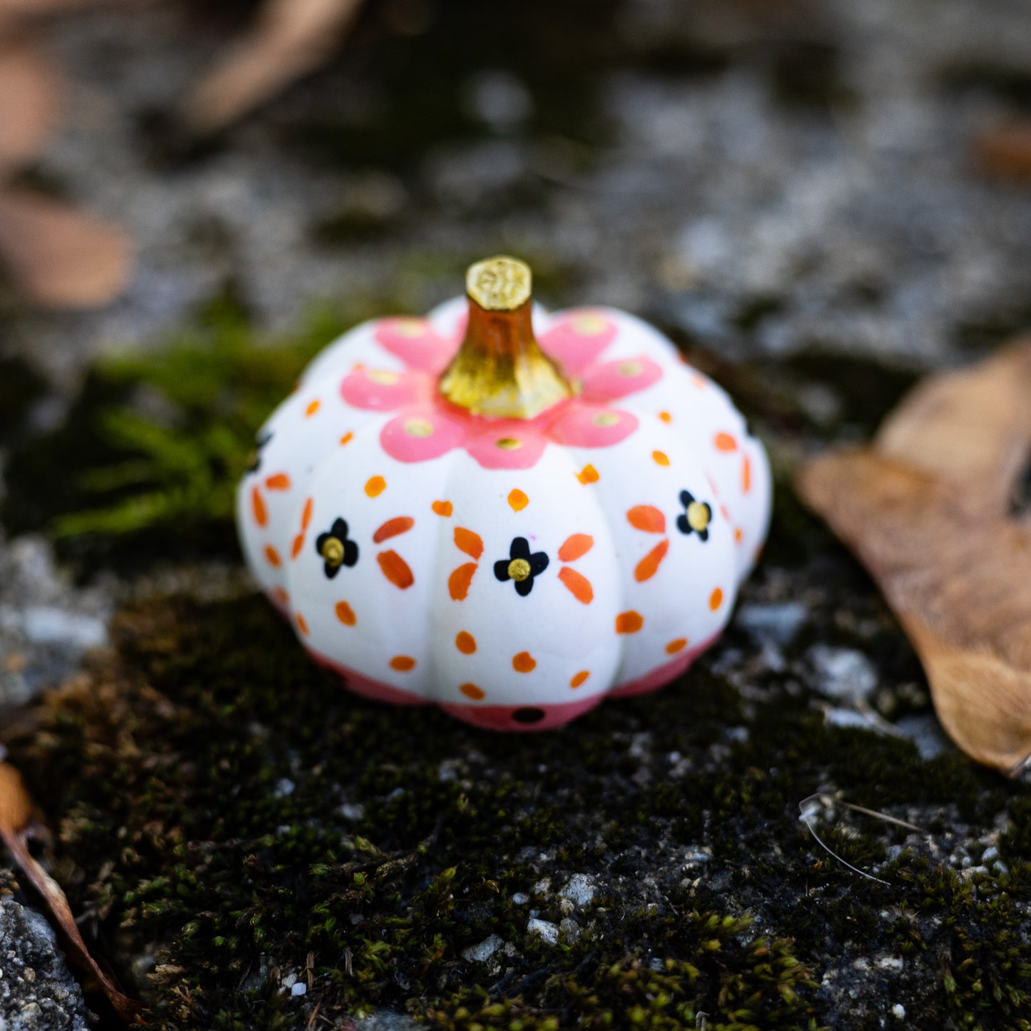Fall Floral Mini Pumpkin