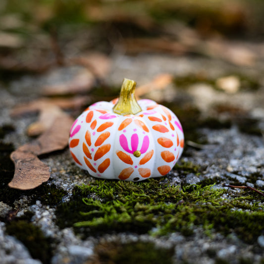 Fall Floral Mini Pumpkin