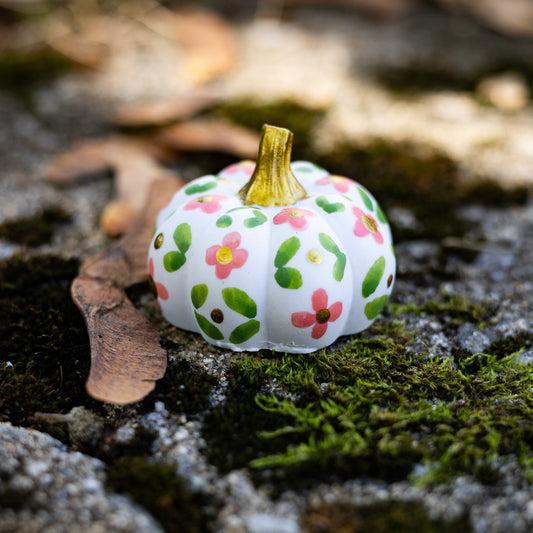 Fall Floral Mini Pumpkin