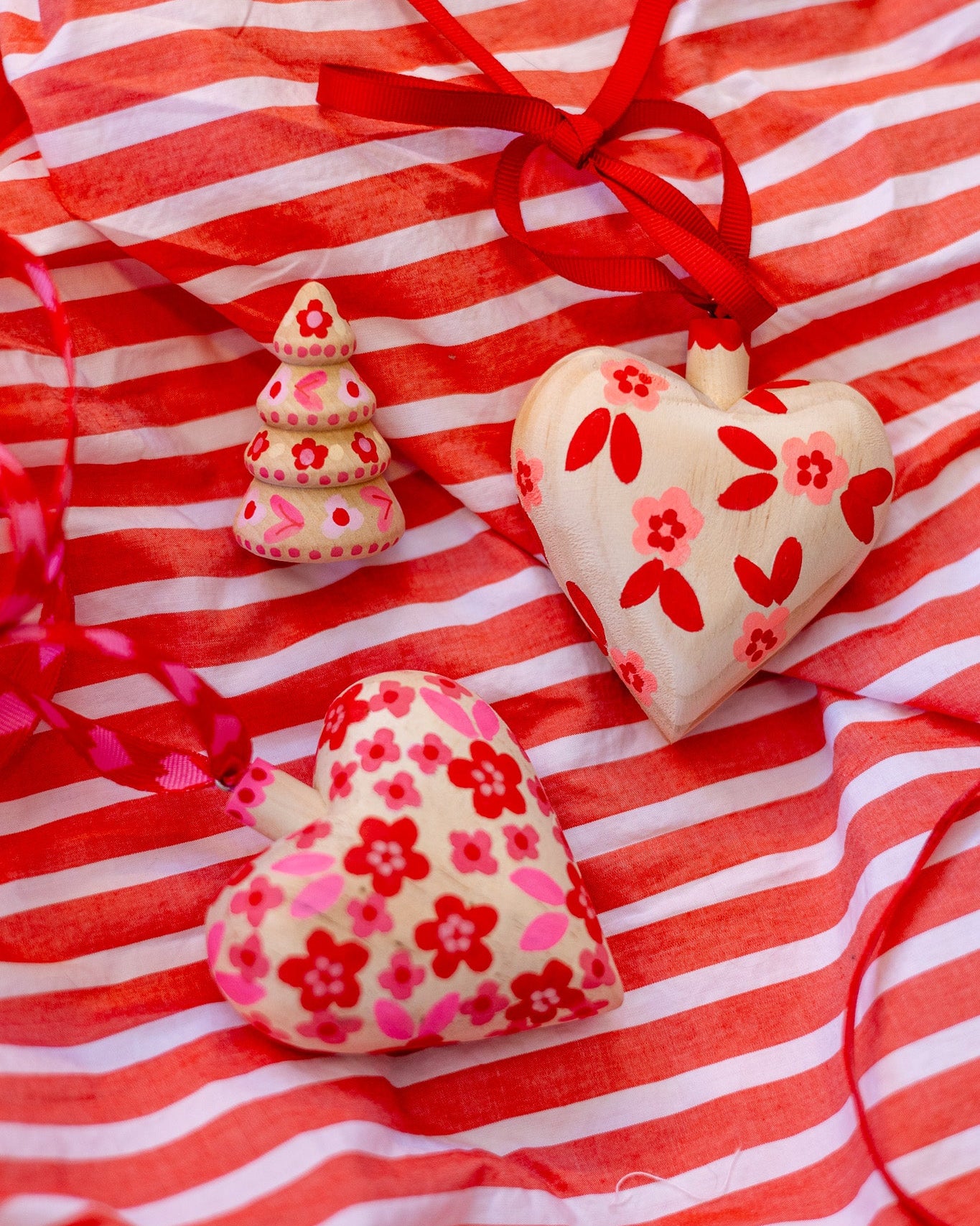 Hand-Painted Wooden Heart