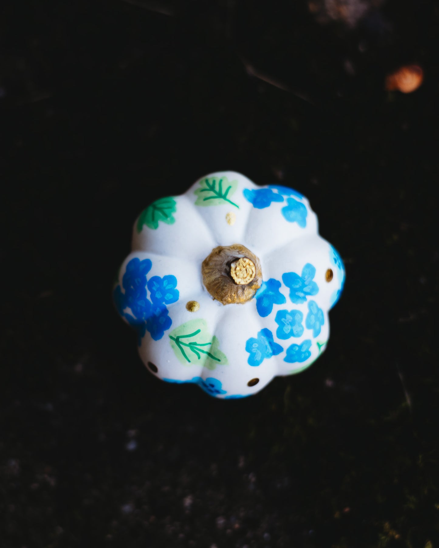 Blue Hydrangea Mini Pumpkin