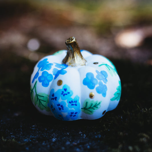 Blue Hydrangea Mini Pumpkin