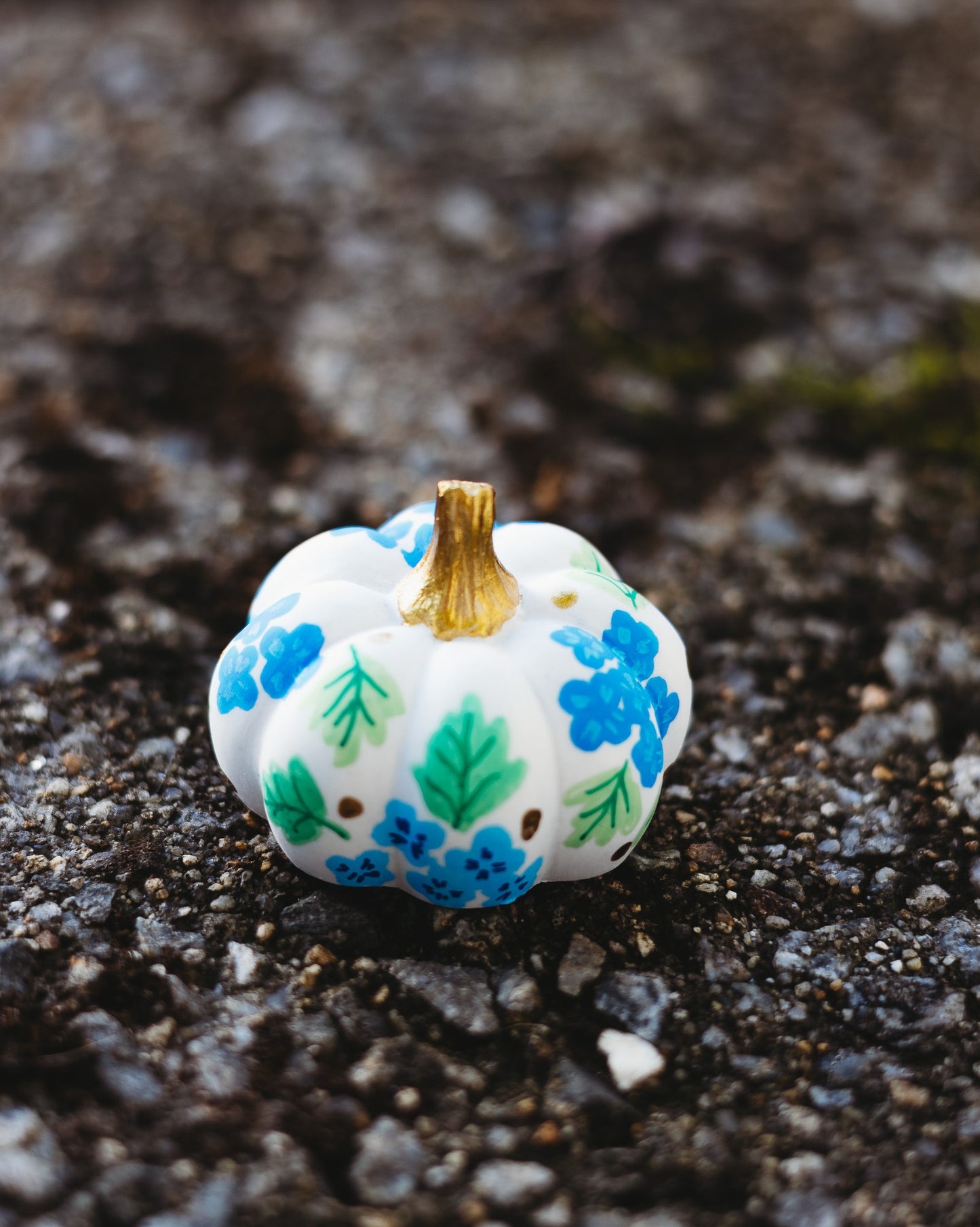 Blue Hydrangea Mini Pumpkin