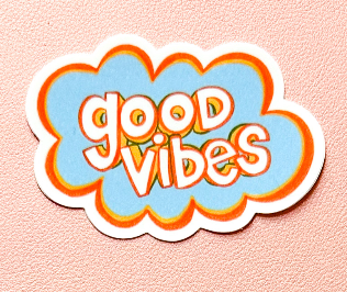 Good Vibes Vinyl Sticker