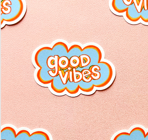 Good Vibes Vinyl Sticker