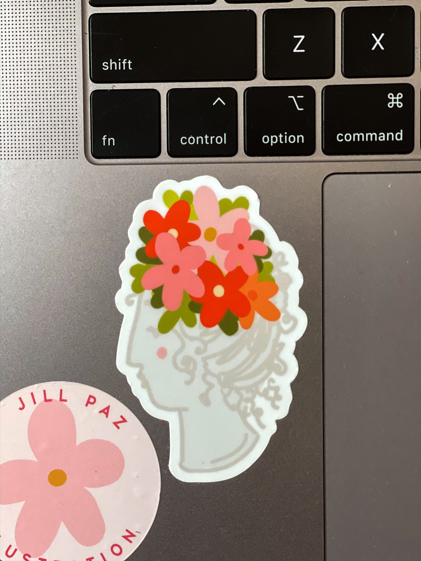 Head Full of Flowers Vinyl Sticker