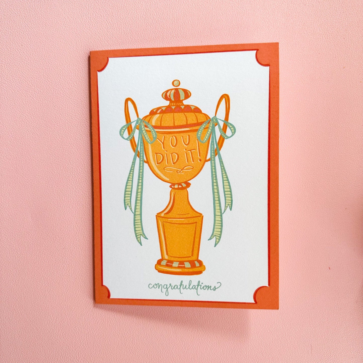 Trophy Congratulations Greeting Card