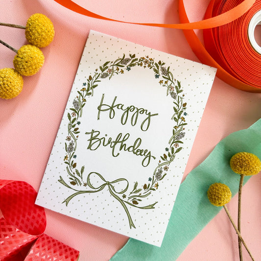 Cottage Core Happy Birthday Greeting Card