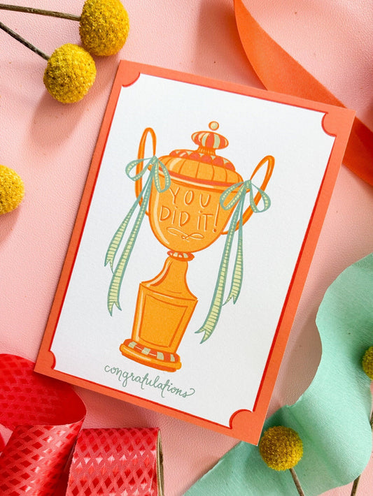 Trophy Congratulations Greeting Card