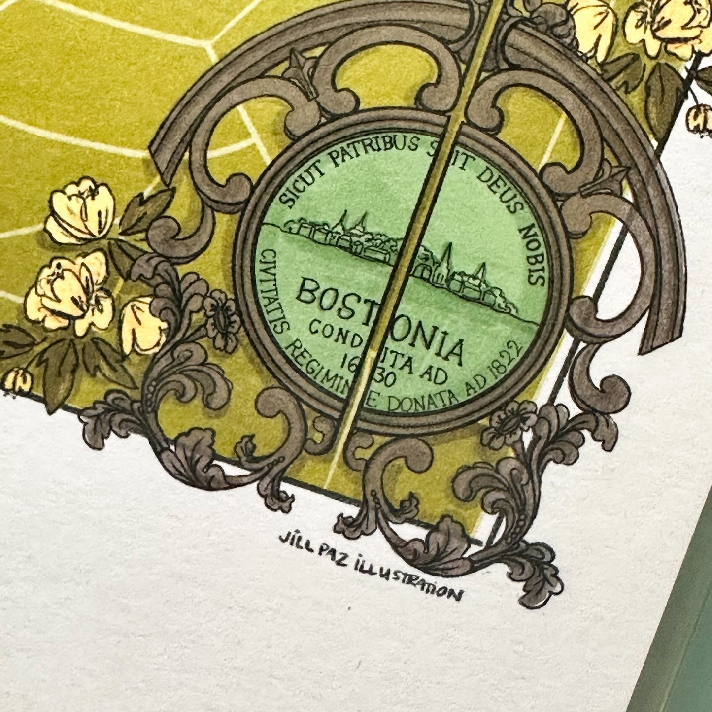 Boston Public Gardens Map Art Print