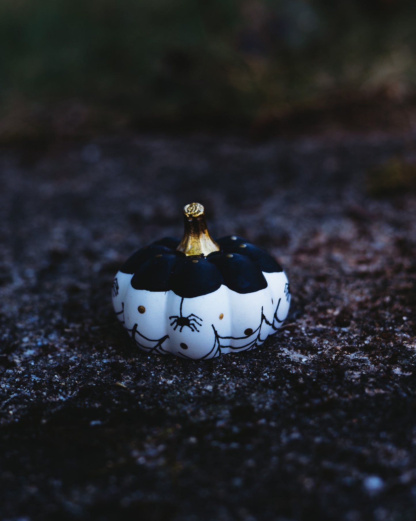 Spooky Black Mini Pumpkin