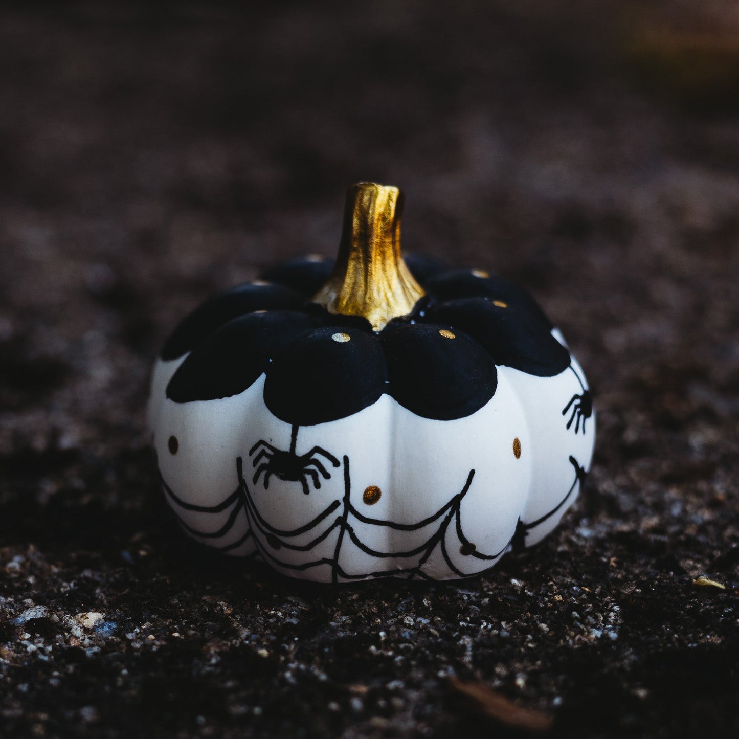Spooky Black Mini Pumpkin