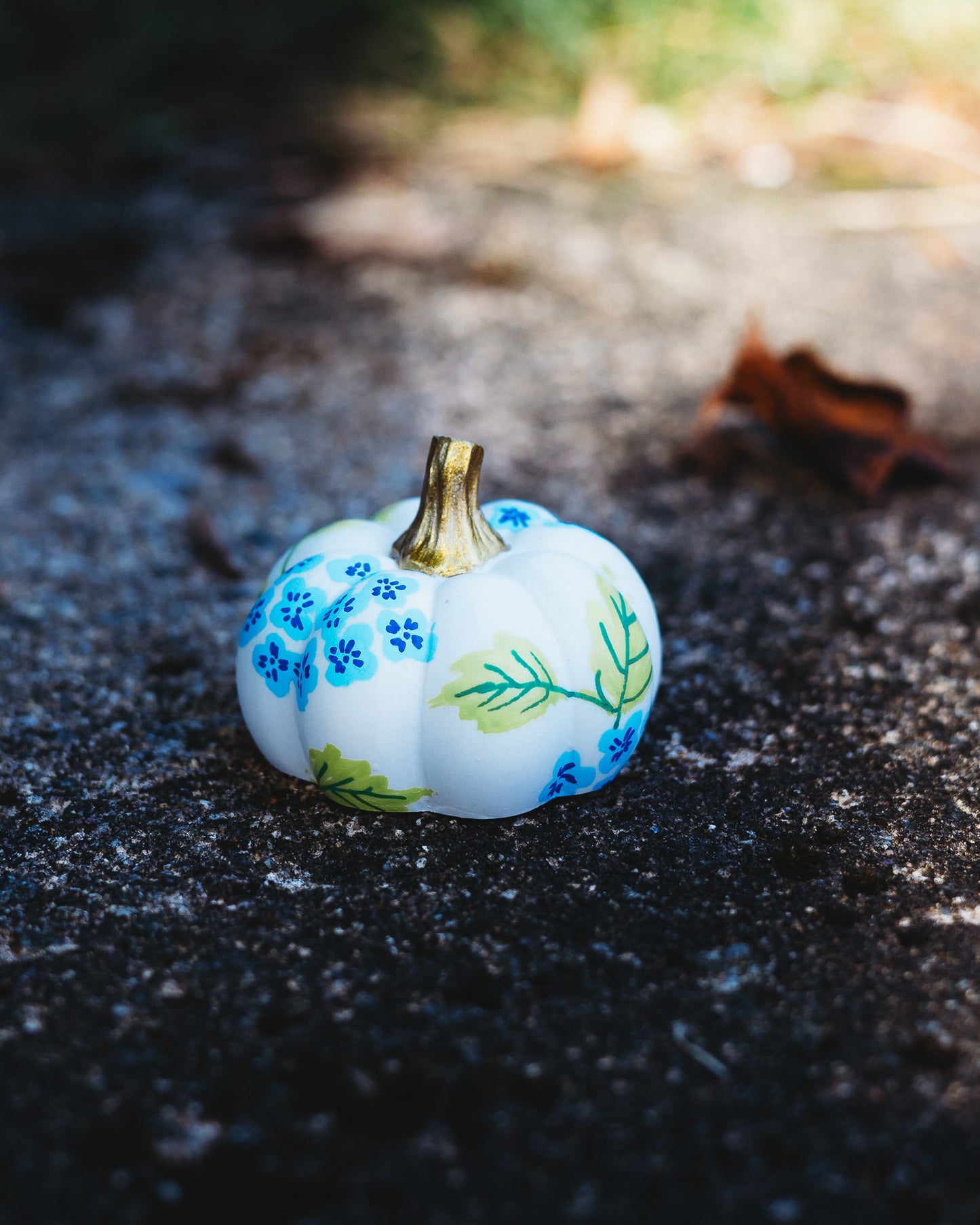 Blue Hydrangea Mini Pumpkin