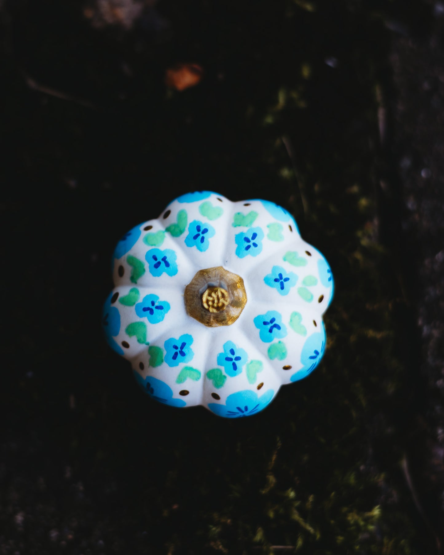 Blue Hydrangea Mini Pumpkin