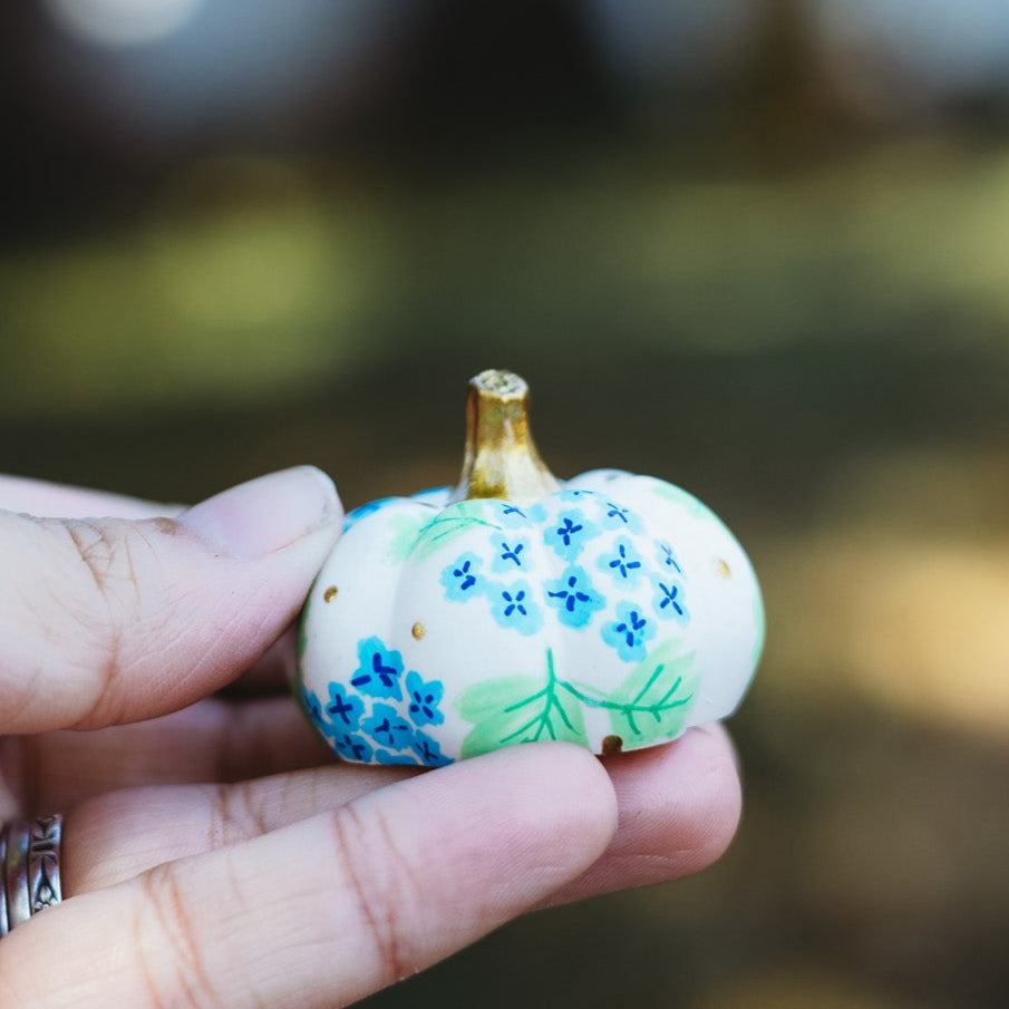 Blue Hydrangea Mini Pumpkin