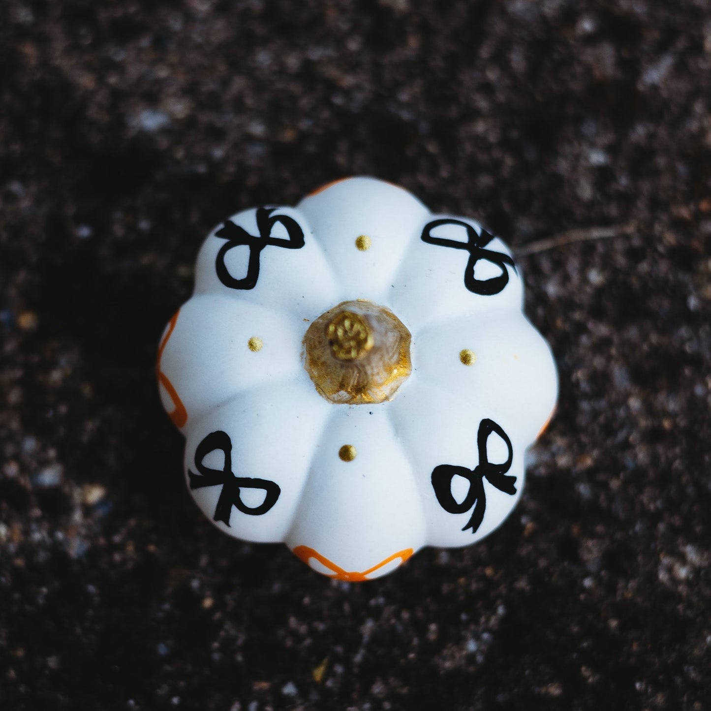 Boo Bow Mini Pumpkin