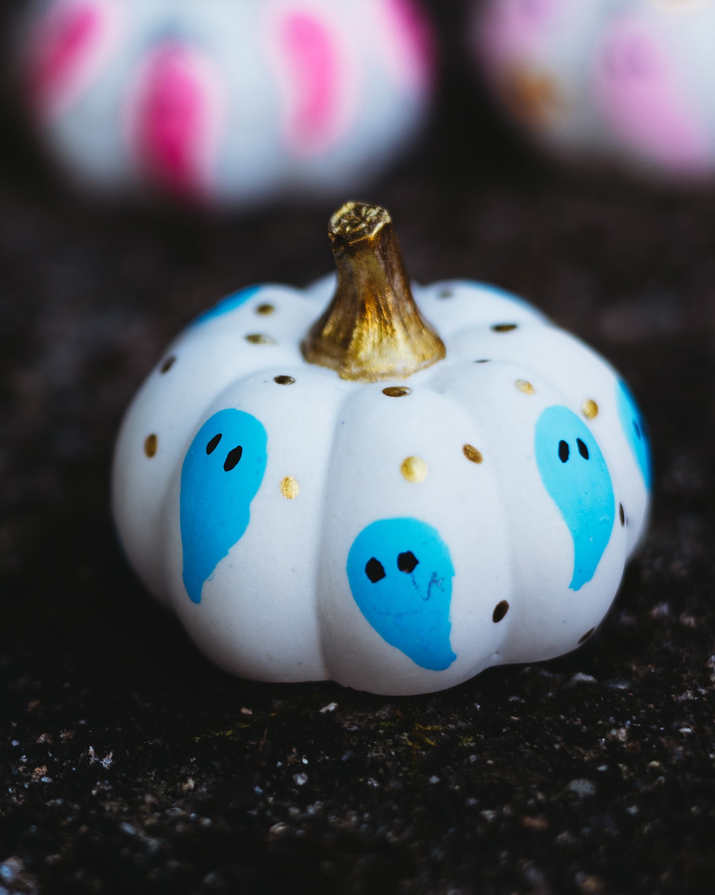 Blue Ghost Mini Pumpkin