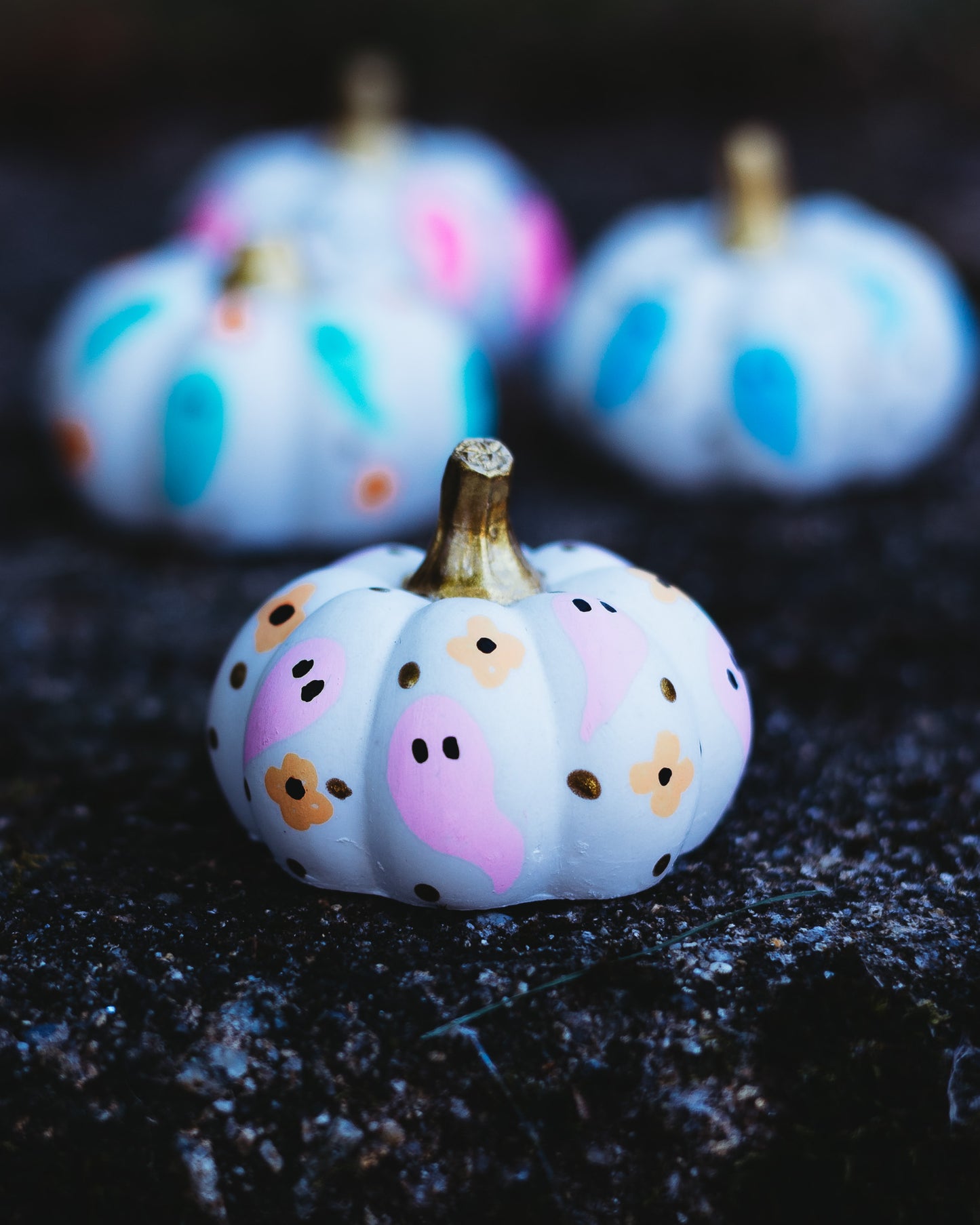 Light Pink Ghost Mini Pumpkin