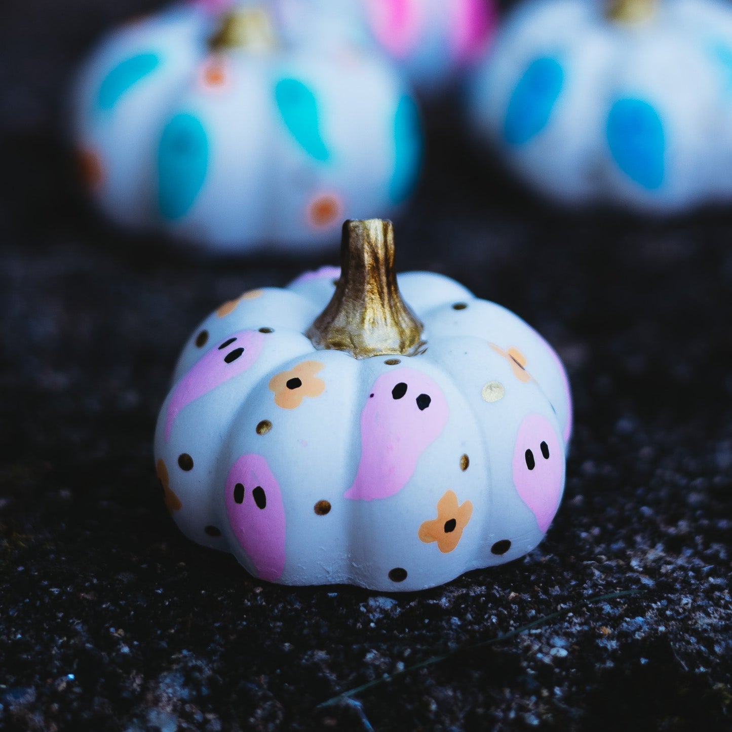 Light Pink Ghost Mini Pumpkin