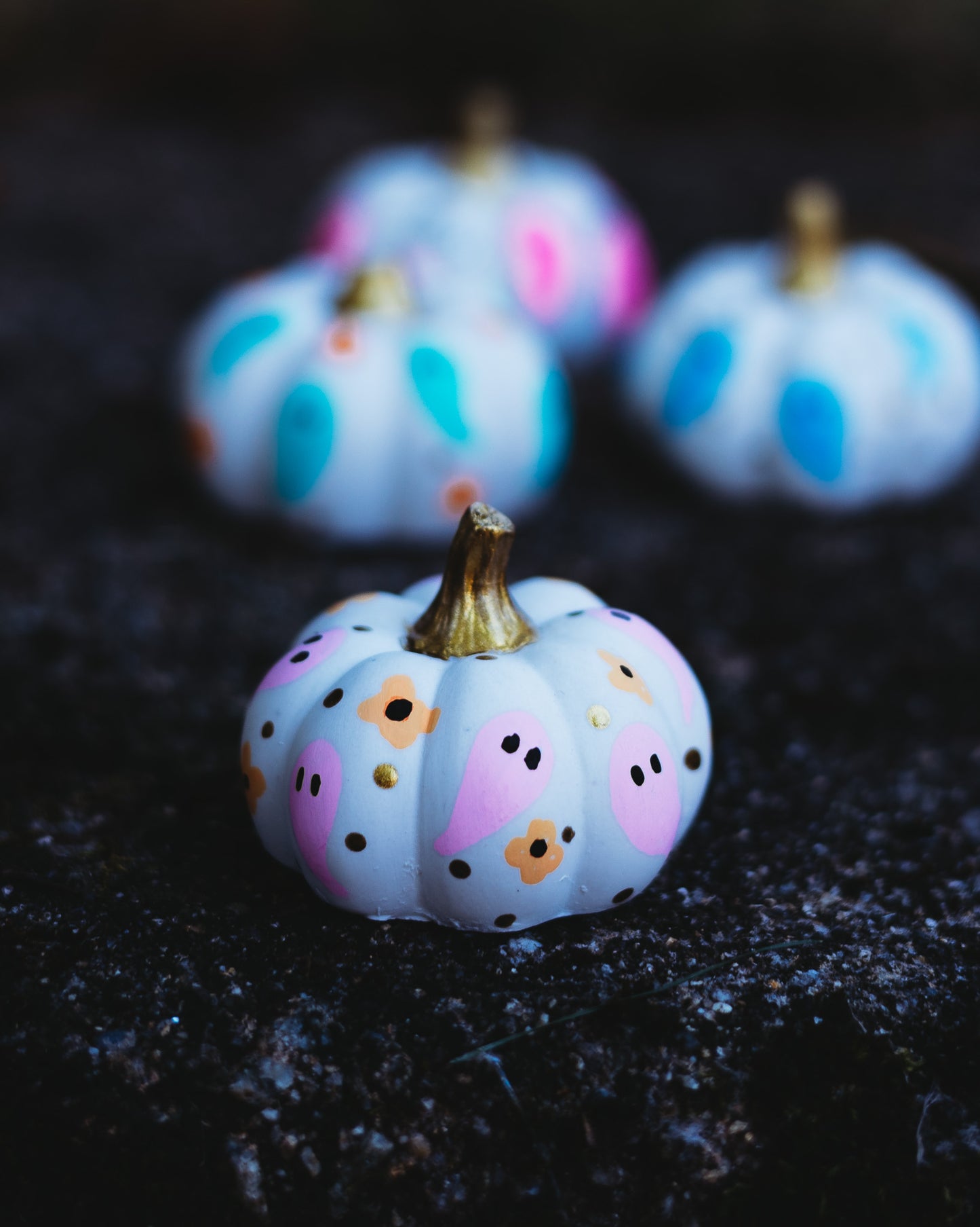 Light Pink Ghost Mini Pumpkin