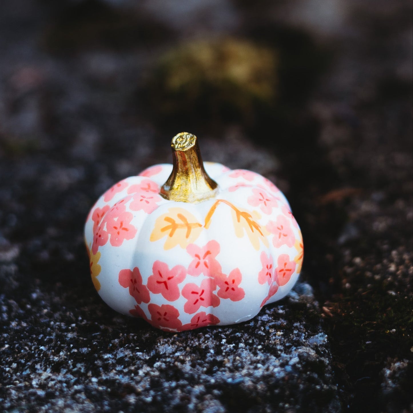 Peach Hydrangea Mini Pumpkin