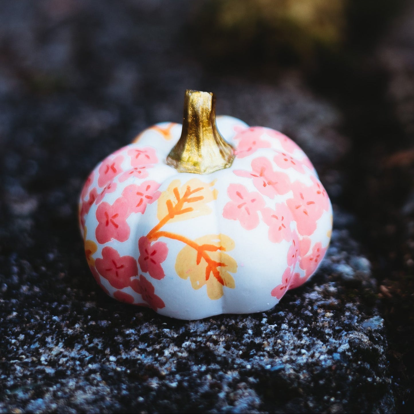 Peach Hydrangea Mini Pumpkin