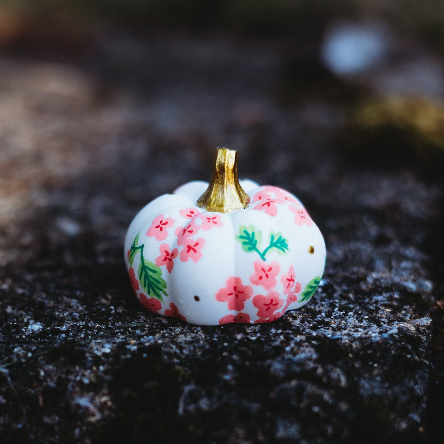 Peach Hydrangea Mini Pumpkin