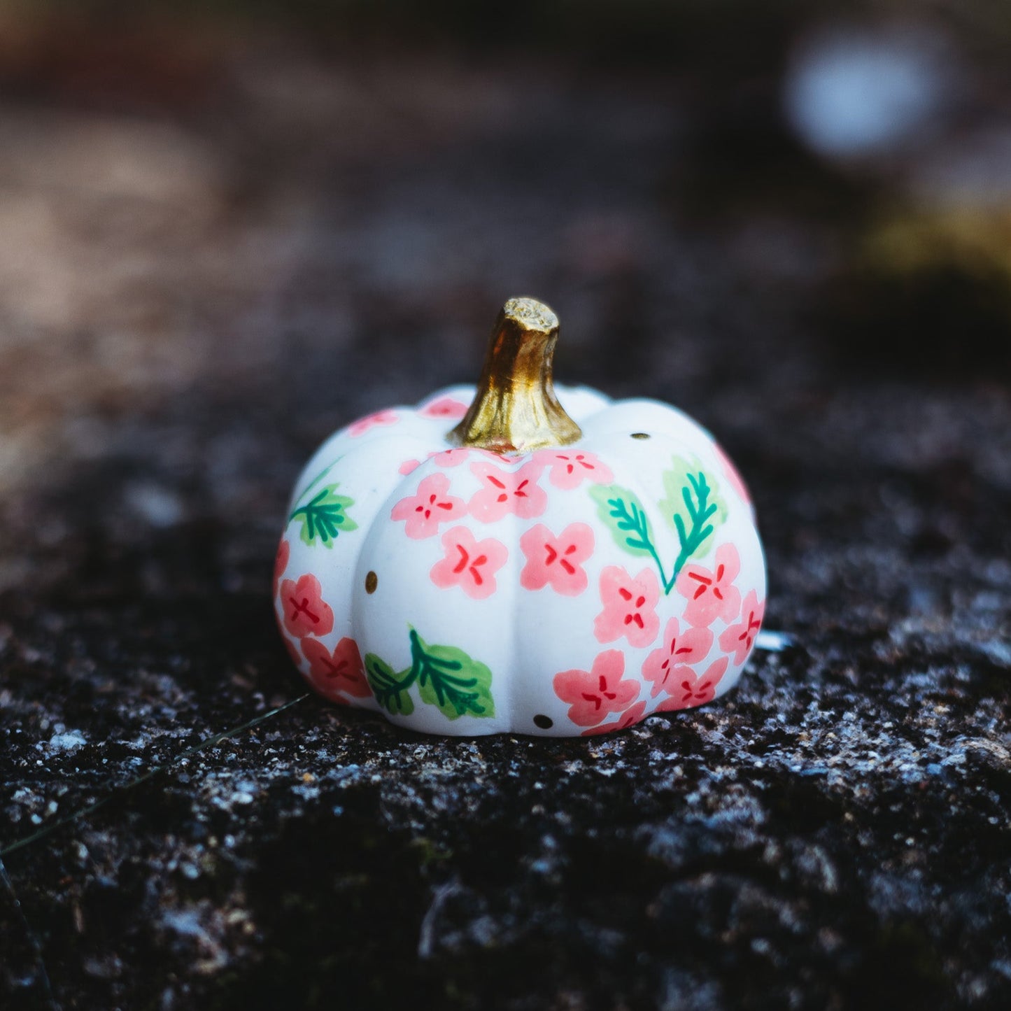 Peach Hydrangea Mini Pumpkin