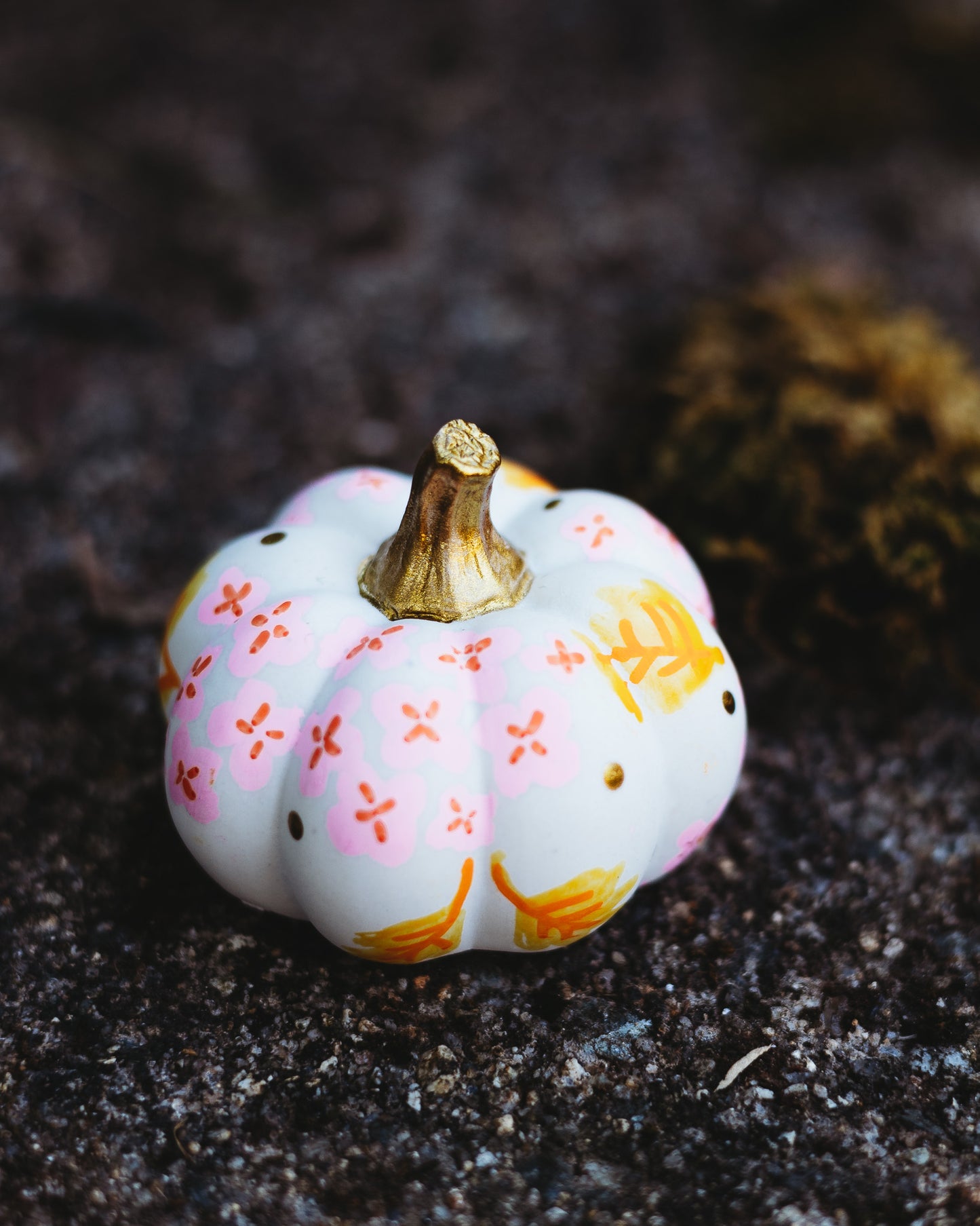 Pink Hydrangea Mini Pumpkin