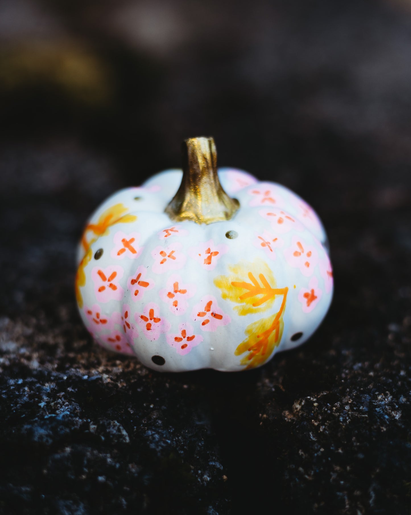 Pink Hydrangea Mini Pumpkin