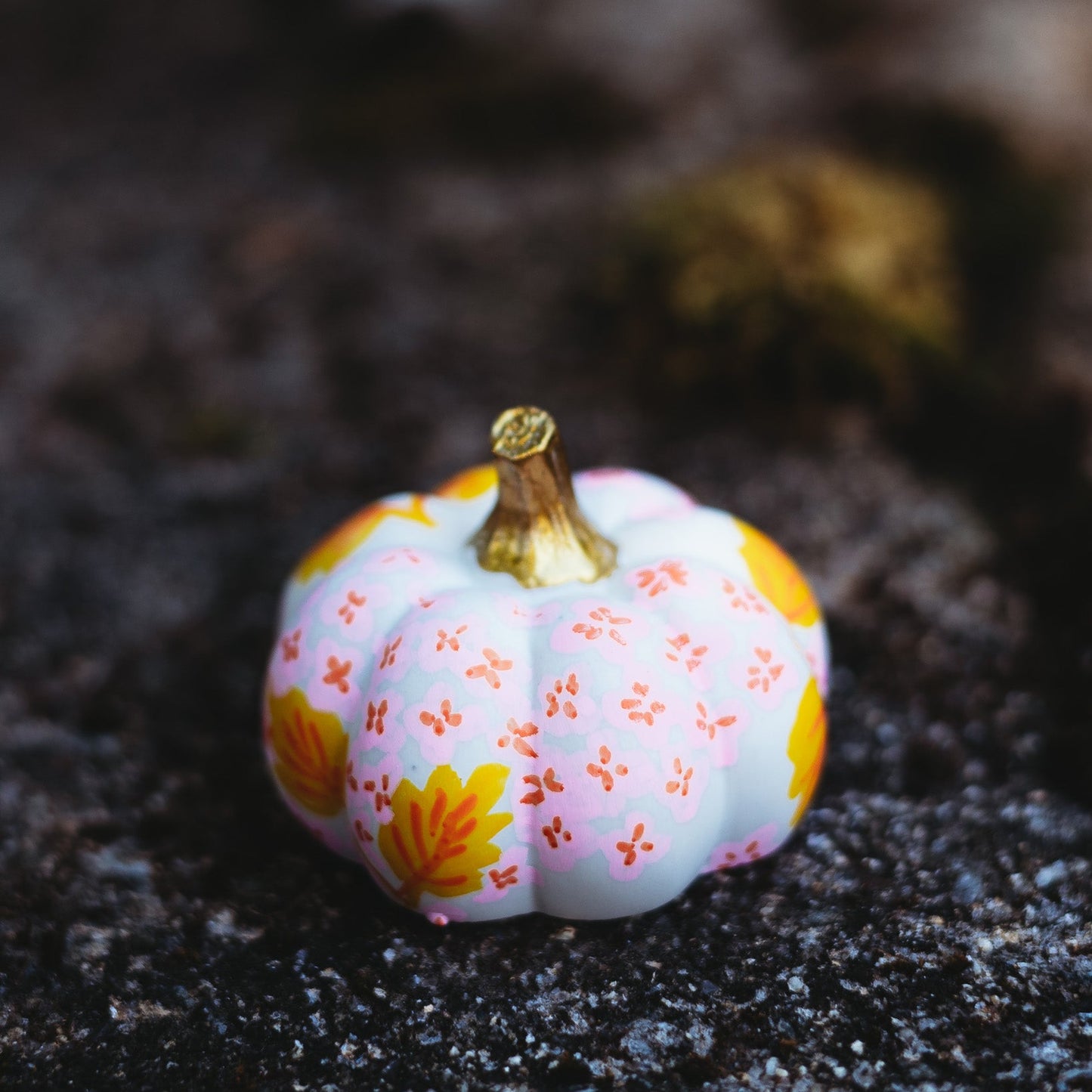Pink Hydrangea Mini Pumpkin