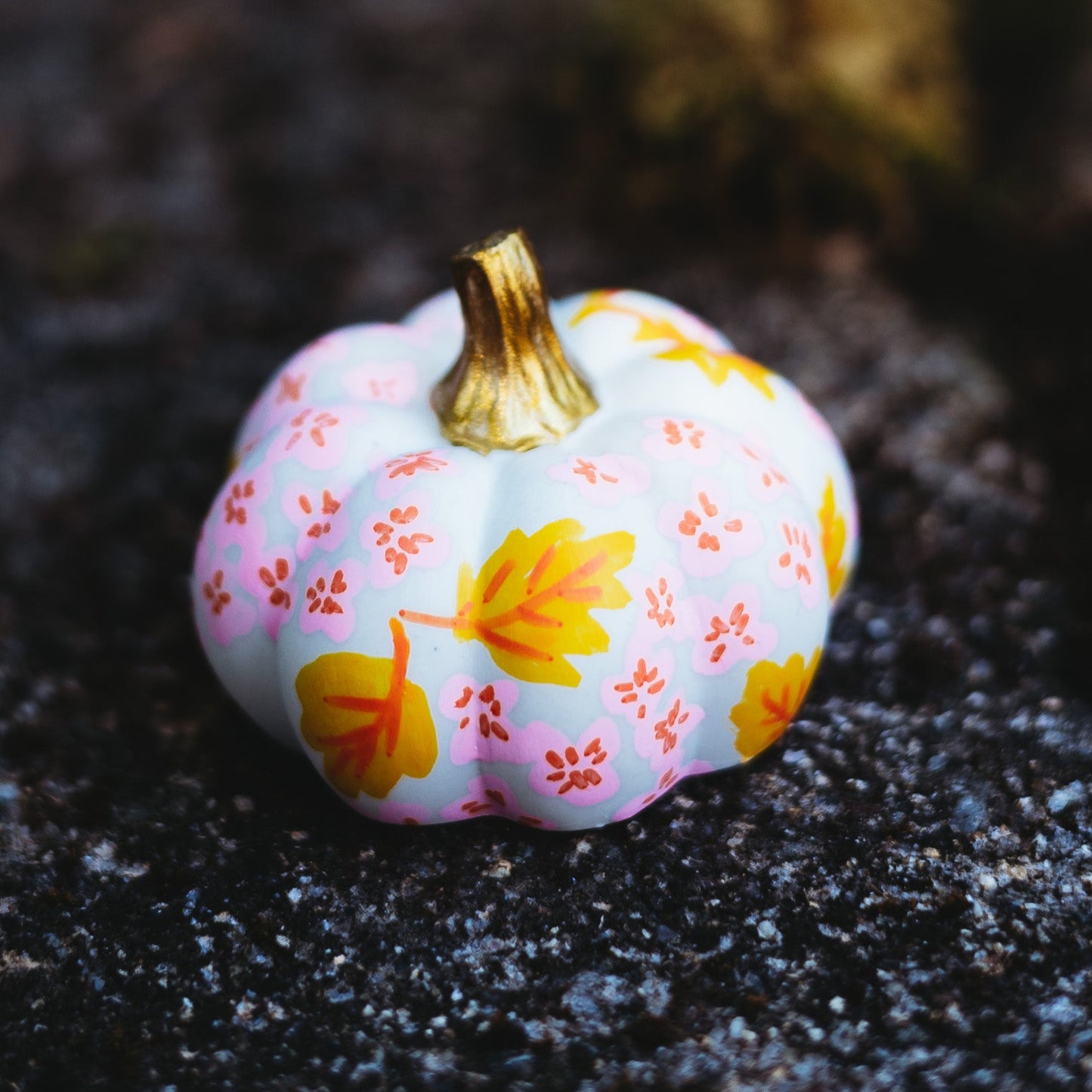 Pink Hydrangea Mini Pumpkin